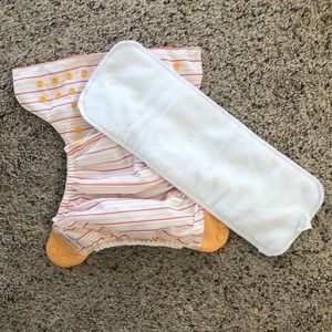 BumGenius Other - BumGenius Pocket One-Sz Diaper Red & Orange Stripe BumGenius Other - BumGenius Pocket One-Sz Diaper Red & Orange Stripe